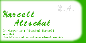 marcell altschul business card
